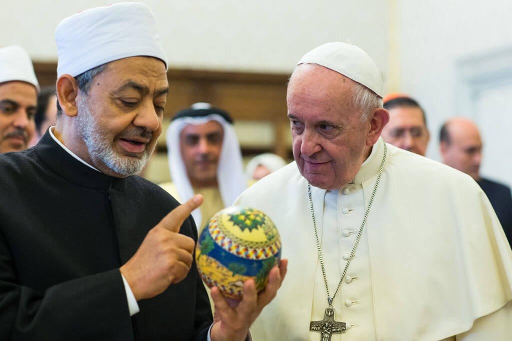 Pope Francis with the Grand Imam of Al-Azhar